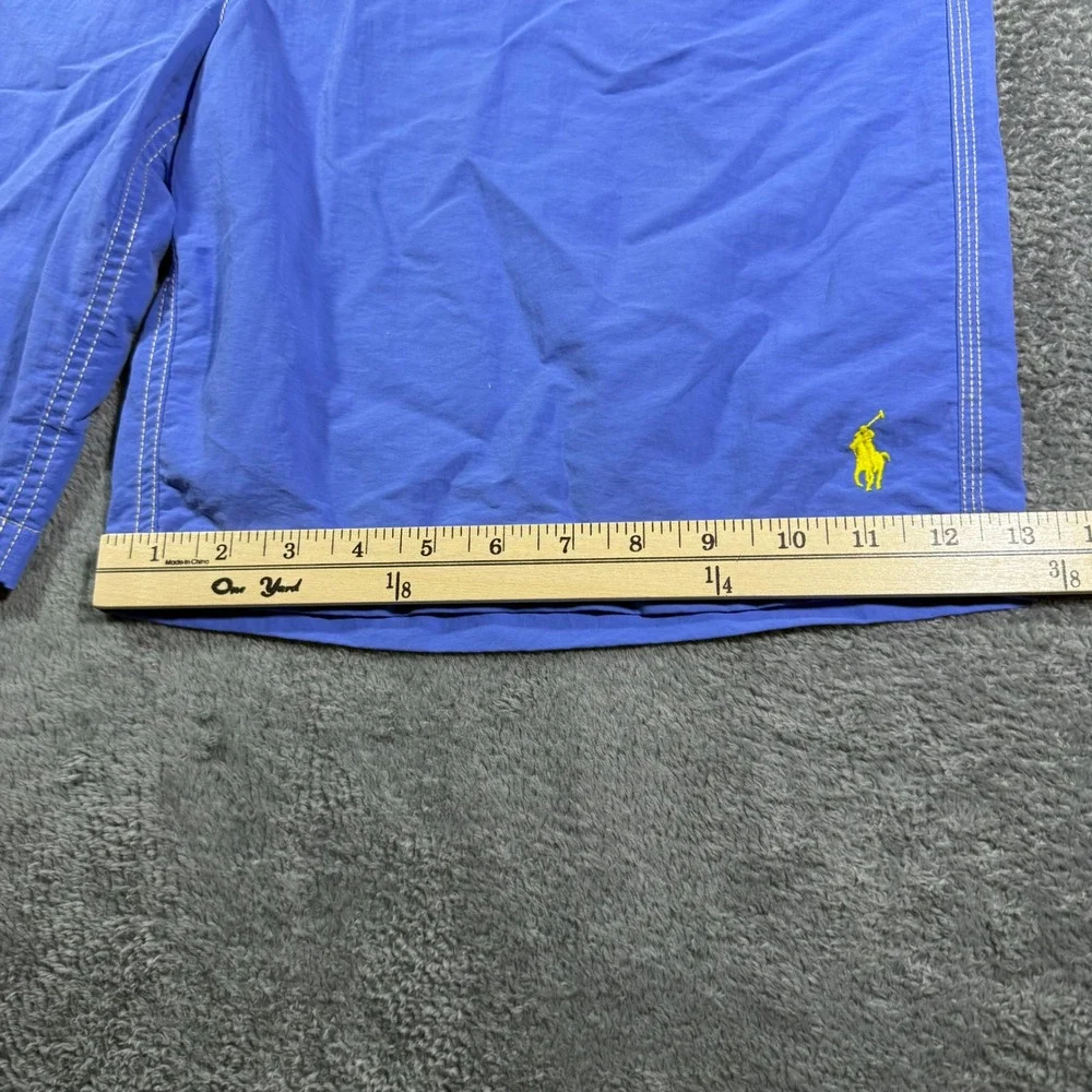Polo Ralph Lauren Mens XL Blue Cargo Swim Trunks Lined Board Shorts Pony Logo